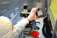 checking the wafer