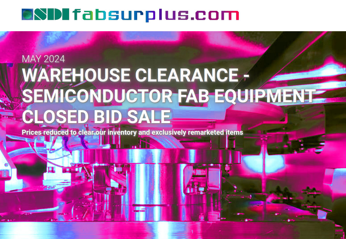 used semiconductor equipment auction sale
