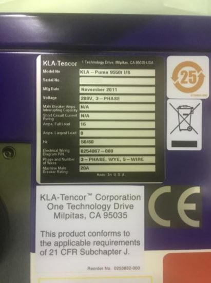 KLA-Tencor  Puma 9550