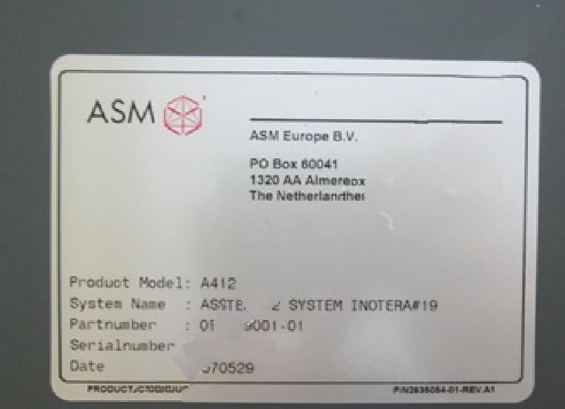 ASM A412 Doped Poly