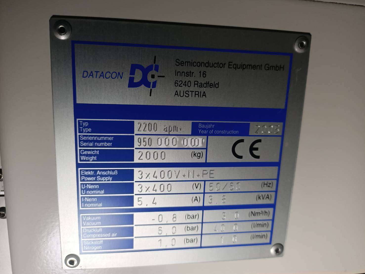 DATACON / BESI 2200 apm Plus