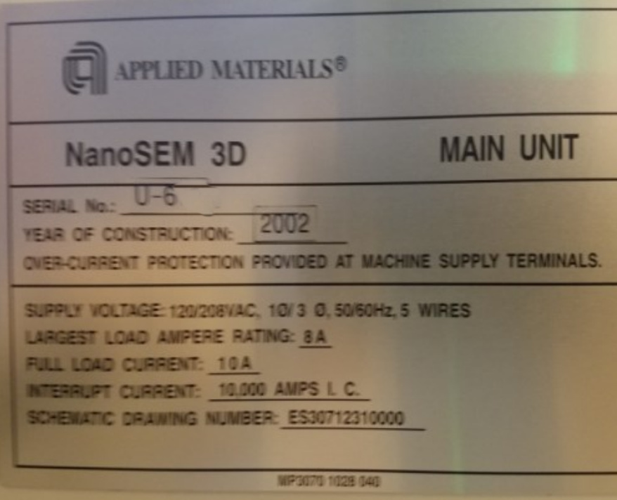 Applied Materials NanoSEM 3D