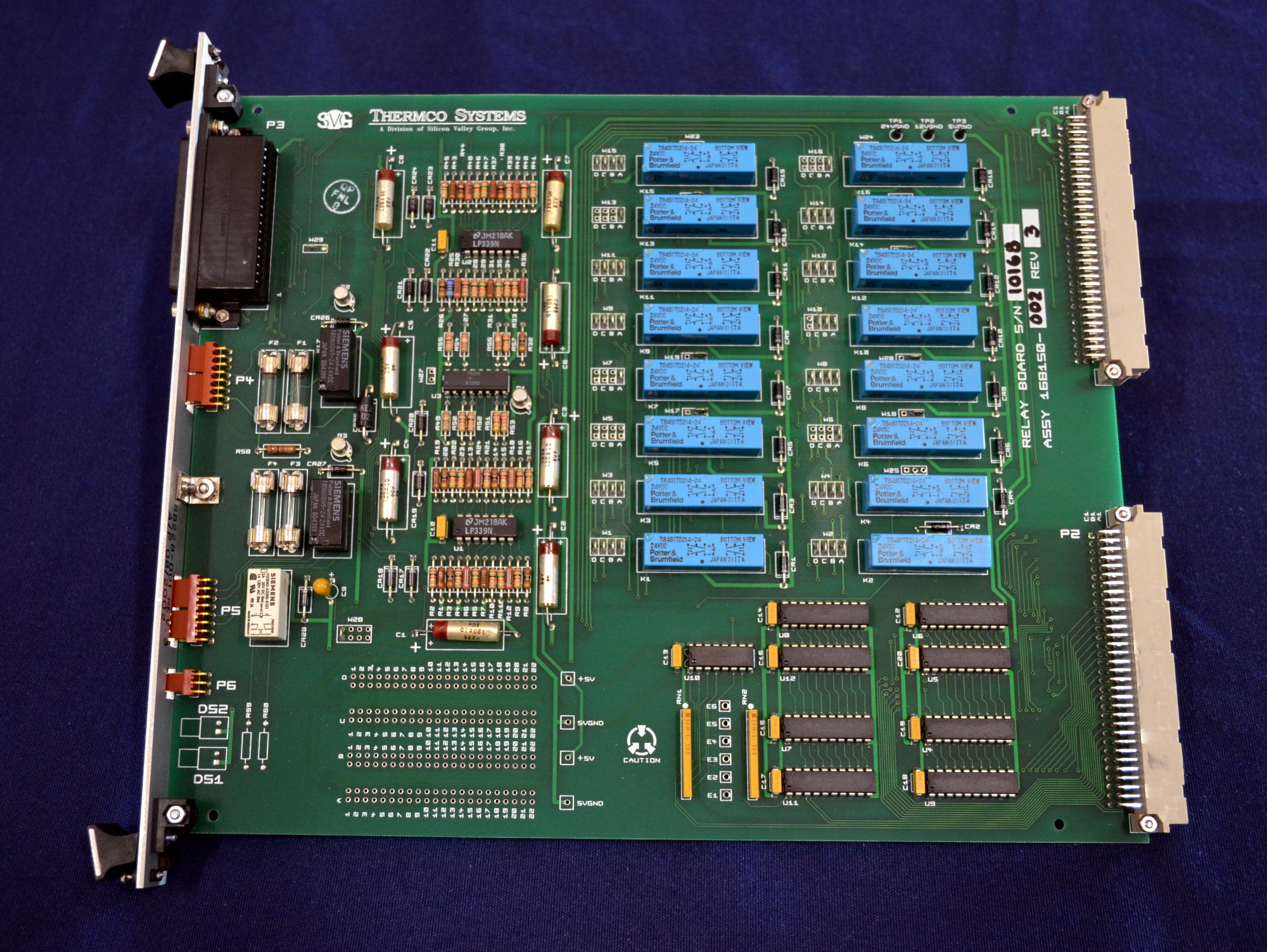 SVG Thermco 168150-002 REV 3 S13 RELAY BOARD PCB for sale